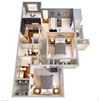 2 Bedroom 2 Bath 925 SF